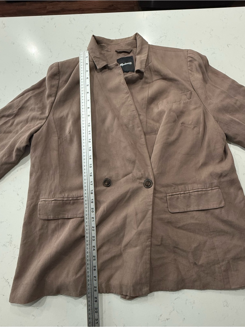 Madewell Women's Lightweight Brown Blazer Jacket. - Picture 3 of 8